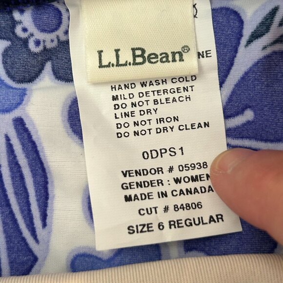 NWT L.L. Bean Women's BeanSport Swimwear Swim Skirt Bright Harbor Size 6 Floral - Picture 6 of 9